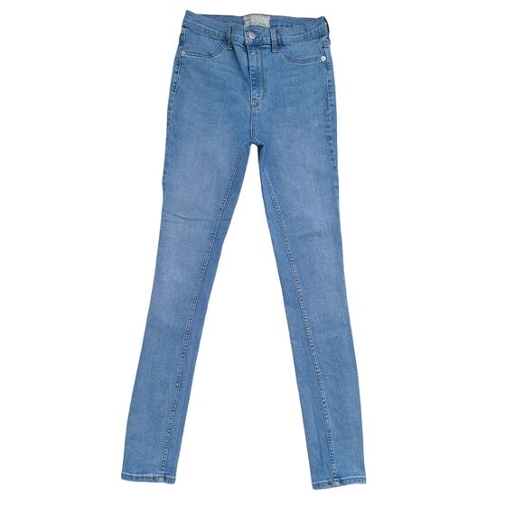 Free People Skinny Jeans Womens 27 Blue Denim Light Wash Straight Leg - Picture 1 of 10